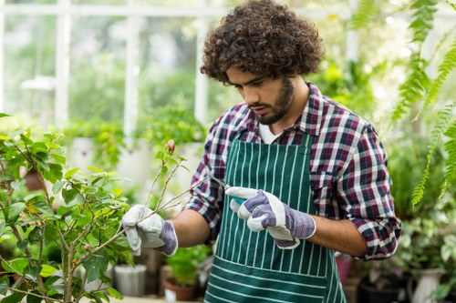 Illustration of a gardener reviewing a service complaint